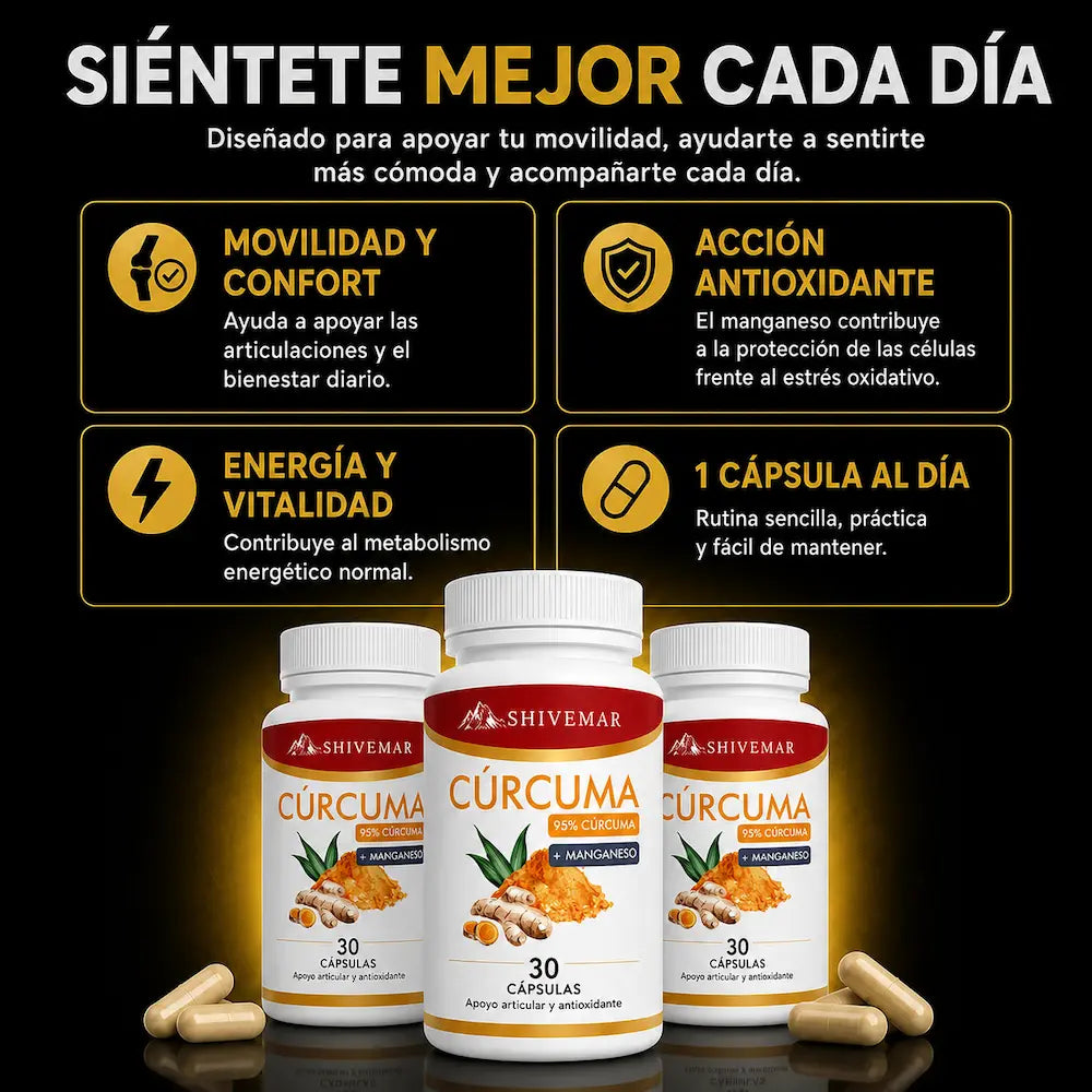 Cúrcuma con Manganeso – Apoyo Articular, Antioxidante y Movilidad - 1+1 GRATIS