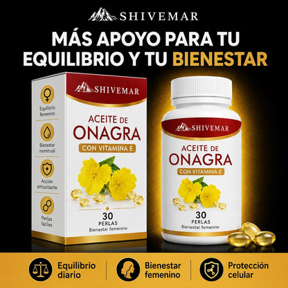 Aceite de Onagra – Equilibrio Hormonal, Bienestar Femenino y Mejor Piel - 1+1 GRATIS