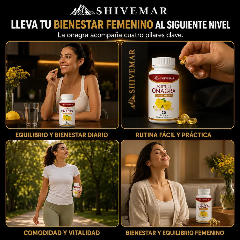 Aceite de Onagra – Equilibrio Hormonal, Bienestar Femenino y Mejor Piel - 1+1 GRATIS