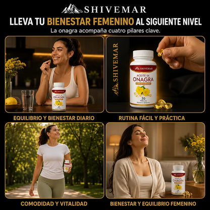Aceite de Onagra – Equilibrio Hormonal, Bienestar Femenino y Mejor Piel - 1+1 GRATIS
