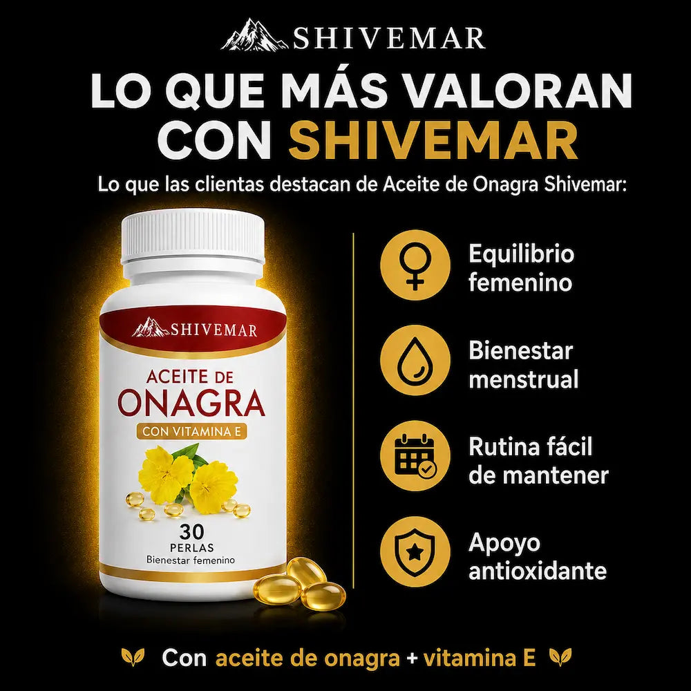 Aceite de Onagra – Equilibrio Hormonal, Bienestar Femenino y Mejor Piel - 1+1 GRATIS