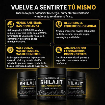 Resina SHILAJIT del Himalaya – Aumenta tu Rendimiento Sexual x3 - 1+1 GRATIS