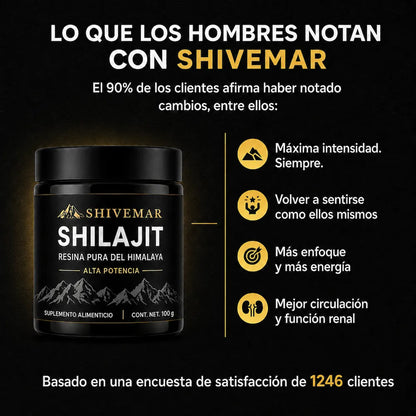 Resina SHILAJIT del Himalaya – Aumenta tu Rendimiento Sexual x3 - 1+1 GRATIS