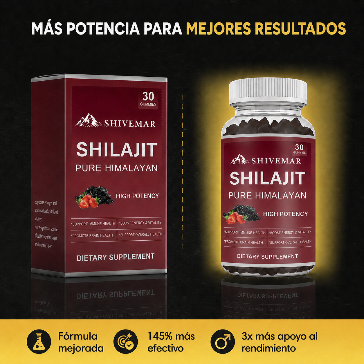 Cápsulas SHILAJIT del Himalaya para mejorar tu rendimiento, energía y bienestar
